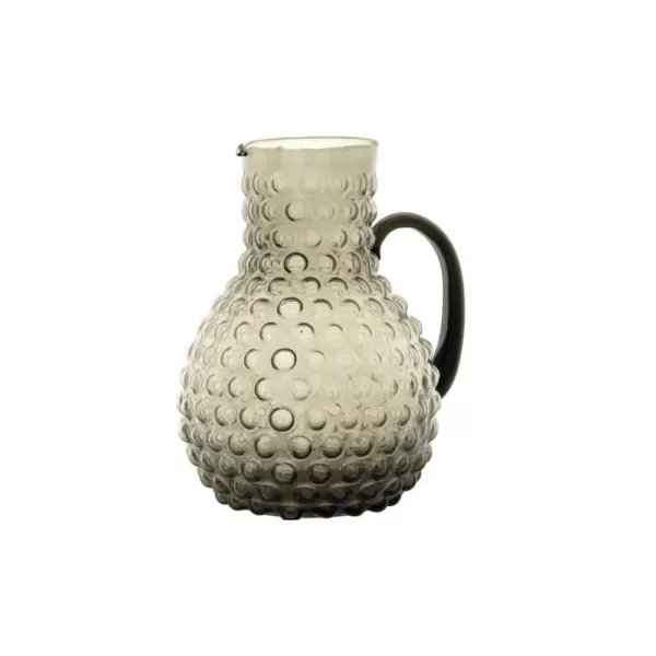 3R Studios 80 fl. oz. Smoked Glass Hobnail Pitcher