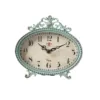 3R Studios Lily 6.25 in. H x 6.5 in. W Aqua Table Clock