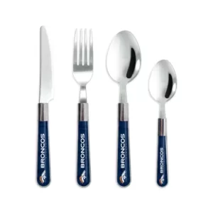 sportsvault NFL 16-Piece Denver Broncos Flatware Set (Service for 4)