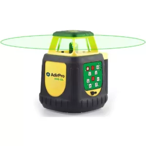 AdirPro 1650 ft. Green Beam Self leveling Rotary Laser Level with Receiver and Remote (5-Piece)