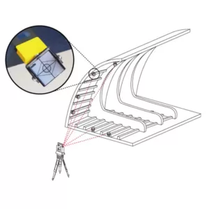 AdirPro Monitoring Prism Sheet with Magnetic Target