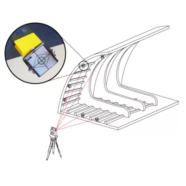 AdirPro Monitoring Prism Sheet with Magnetic Target