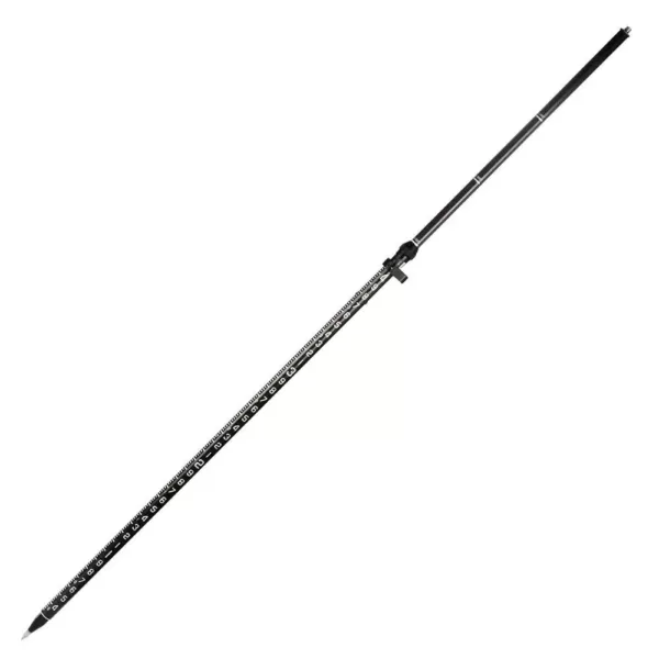 AdirPro 6 ft. 2 m 10ths Graduation Carbon Fiber 3-Position Snap-Lock Rover Telescoping Rod Pole in Black