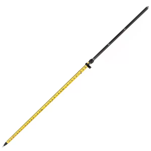 AdirPro 6 ft. 2 m 10ths Graduation Aluminum 3-Position Snap-Lock Rover Telescoping Rod Pole in Yellow