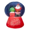 Airblown 5.5 ft. Projection Inflatable Snow flurry-Snow Globe Santa On The Rooftop Scene