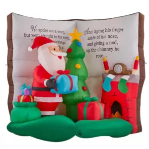 Airblown 6.56 ft. Inflatable Santa in Story Book Scene