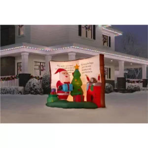 Airblown 6.56 ft. Inflatable Santa in Story Book Scene