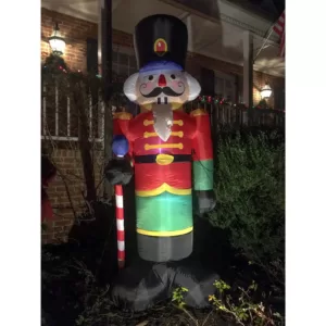 ALEKO 96 in. Christmas Inflatable Nutcracker with UL Certified Blower and LED Lights