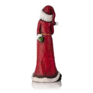 Alpine Corporation 28 in. Christmas Tall Skinny Santa Statuary