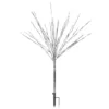 Alpine Corporation 39 in. Tall Silver Metallic Foil Tree with Multicolor LED Lights