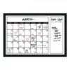 Amanti Art White Calendar 38 in. W x 26 in. H Framed Glass Dry Erase Board