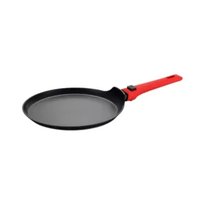 AMERCOOK 9.5 in. Scratch resistant aluminum round crepe pan w/ detachable handle