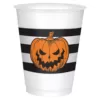 Amscan Hallows' Eve 16 oz. Orange Halloween Plastic Cups (3-Pack)