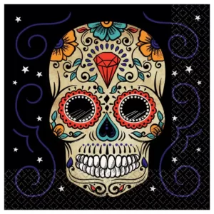 Amscan Sugar Skull Halloween Lunch Napkins (3-Pack)