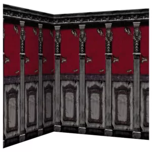 Amscan 48 in. Halloween Gothic Mansion Scene Setter Room Roll (2-Pack)