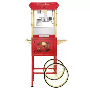 Great Northern Princeton 8 oz. Antique Red Popcorn Machine with Cart