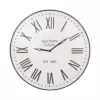 Glitzhome 31.5 in. Oversized Farmhouse Metal Enamel Wall Clock