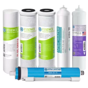 APEC Water Systems Essence Complete Replacement Filter Set for ROES-PHUV75 pH Enhanced UV Sanitizing 7-Stages RO Water System