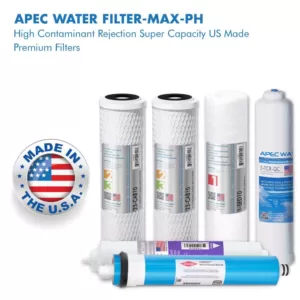 APEC Water Systems Ultimate Complete Replacement Filter Set for 90 GPD pH+ 6-Stage RO Systems (Stages 1 to 6)