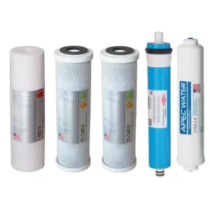 APEC Water Systems Ultimate High Flow w/Upgraded 3/8 in. Output Reverse Osmosis System 50 GPD Stage 1-5 Replacement Water Filter Cartridge