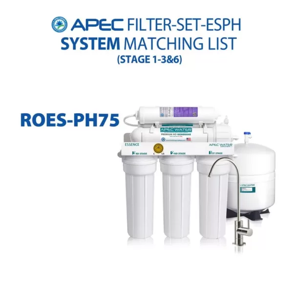 APEC Water Systems Essence 10 in. Replacement Pre-Filter Set with pH+ Calcium Carbonate Re-Mineralization Filter for ROES-PH75