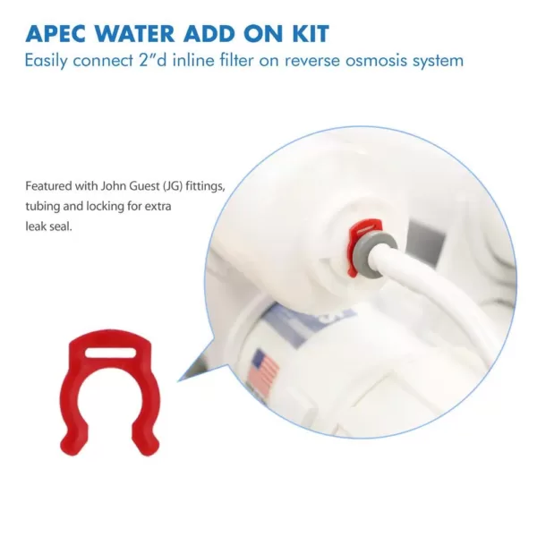 APEC Water Systems Reverse Osmosis System Add On Kit for 1/4 in. Quick Connect Water Filter Installation