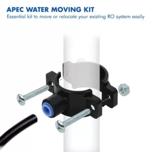 APEC Water Systems Feed Water Adapter and Drain Saddle Valve Clamp for Reverse Osmosis Systems with 1/4 in. Tubing