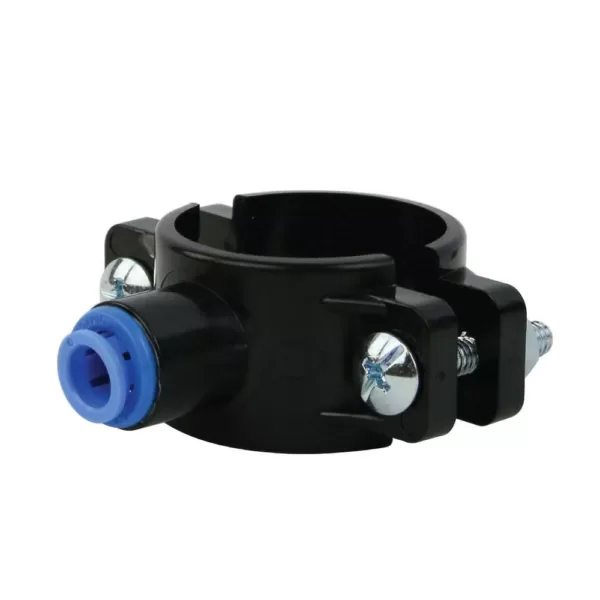 APEC Water Systems Drain Saddle Clamp with Quick-Connect Fitting for 3/8 in. Tubing