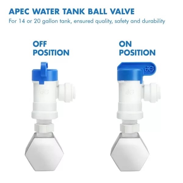 APEC Water Systems Tank Ball Valve 3/4 in. NPTF 1/4 in. Output for Reverse Osmosis Storage Tank (Standard System with 14/20 Gal. Tank)