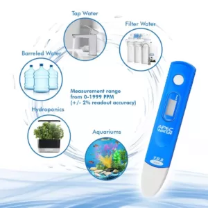 APEC Water Systems Digital TDS Meter Water Quality Tester with Carrying Case