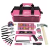 Apollo Home Tool Kit in Soft-Sided Tool Bag, Pink (201-Piece)