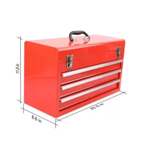 Apollo All Purpose Mechanics Tool Kit in 3-Drawer Steel Tool Box (300-Piece)