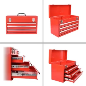 Apollo All Purpose Mechanics Tool Kit in 3-Drawer Steel Tool Box (300-Piece)