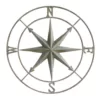 3R Studios 41 in. x 41 in. Distressed Aqua Iron Metal Wall Compass