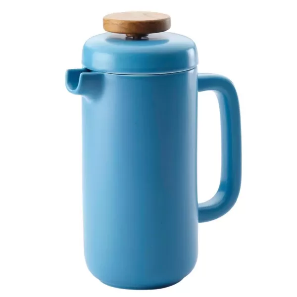 BonJour Ceramic Coffee and Tea 8-Demitasse-Cup Aqua Ceramic French Press