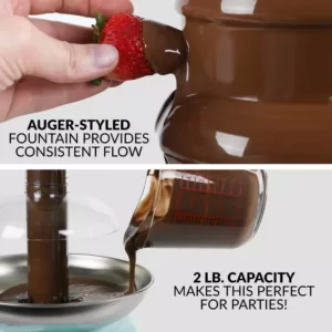 Nostalgia 4-Tier Aqua Chocolate Fondue Fountain