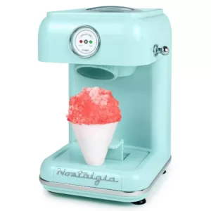 Nostalgia 30 W Aqua Blue Snow Cone Maker with Retro Design