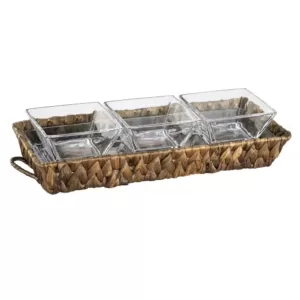 Artland Garden Terrace 3 Sectional Server 1-Glass Tray 12.25