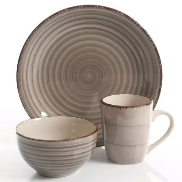 Gibson Home Color Vibes 12-Piece Casual Assorted Colors Stoneware Dinnerware Set (Service for 4)