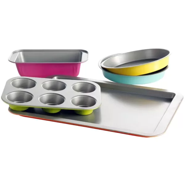 Gibson Color Splash Lyneham 5-Piece Carbon Steel Bakeware Set