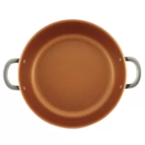 Ayesha Curry Home Collection 7.5 qt. Aluminum Nonstick Stock Pot in Brown Sugar with Glass Lid