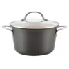 Ayesha Curry Home Collection 4.5 Qt. Hard Anodized Aluminum Covered Saucepot