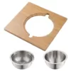 KRAUS 16.75 in. Workstation Kitchen Sink Serving Board Set with Stainless Steel Mixing Bowl and Colander