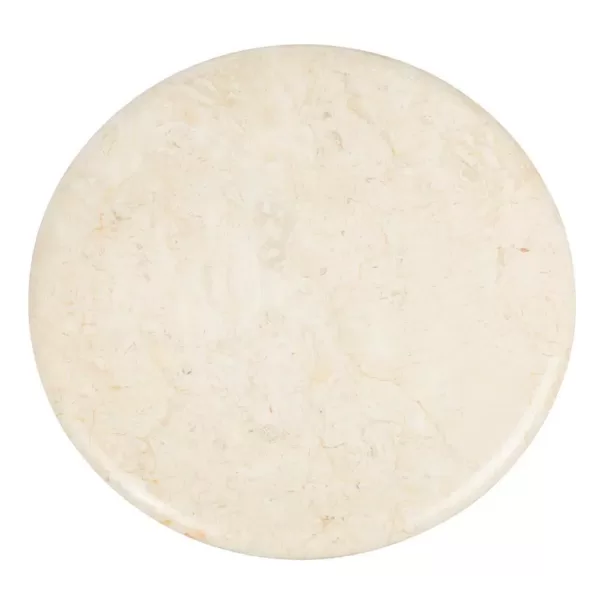 Creative Home 12 in. Natural Champagne Marble Round Cheese Board, Serving Board