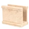 Creative Home Beige Natural Champagne Marble Column Collection Dinning Table Napkin Holder Stand Dispenser