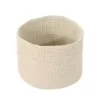 Noble House Derry Round Knitted Cotton Thread Sundries Basket, Beige