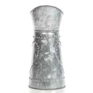 Benzara Gray decorative Galvanized Metal Pitcher