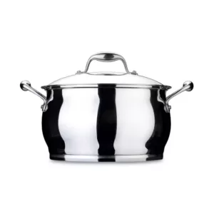 BergHOFF Essentials Zeno 10.6 qt. Stainless Steel Stock Pot with Glass Lid