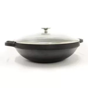 BergHOFF GEM 12.5 in. Cast Aluminum Nonstick Wok with Glass Lid