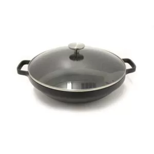 BergHOFF GEM 12.5 in. Cast Aluminum Nonstick Wok with Glass Lid